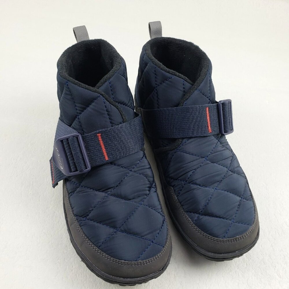 Chaco Quilted Navy Blue Strap Insulated Boots
